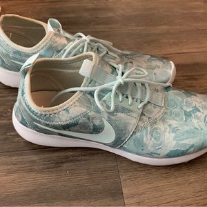 Nike Floral, Aqua Sneakers